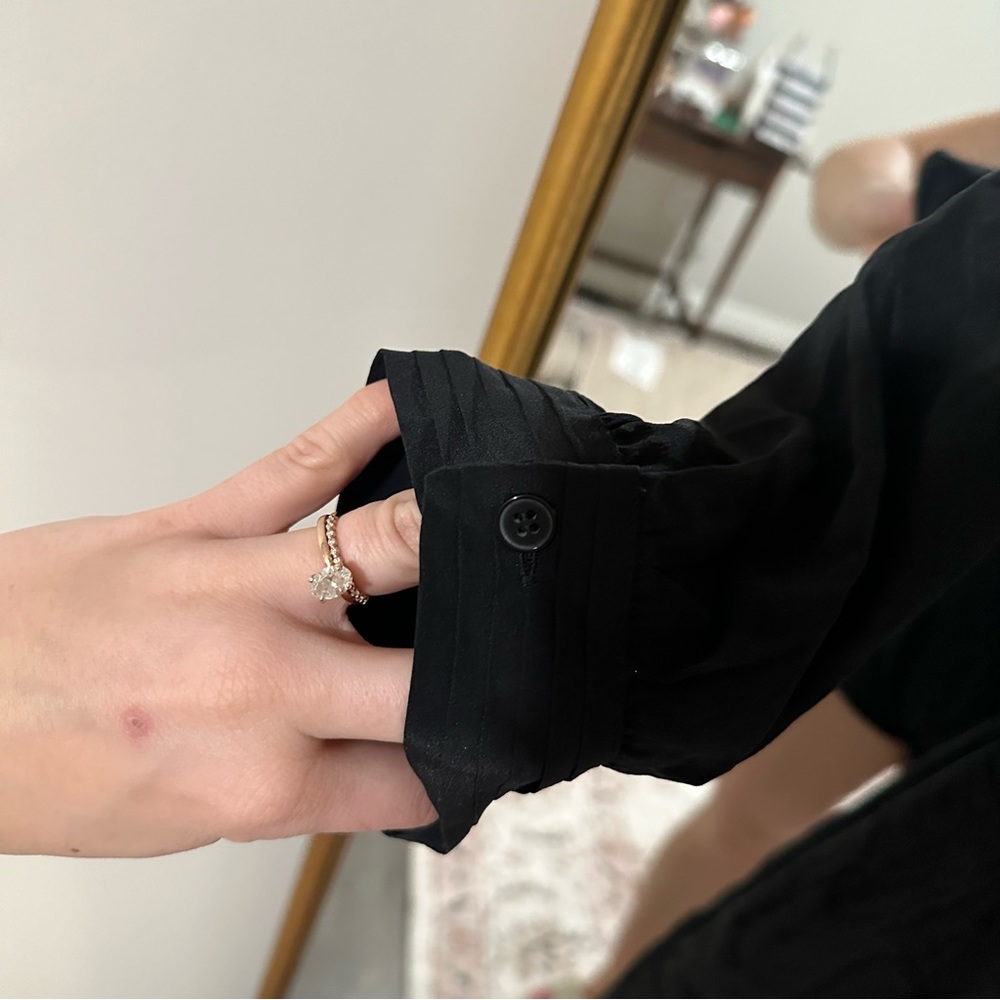 Club Monaco Black Ruffle-Front Dress - Picture 5 of 6